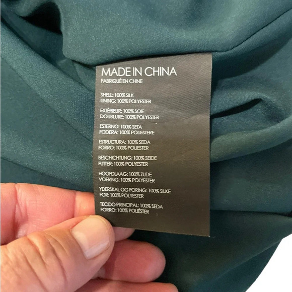 Club Monaco Sanai Silk Floral Crew Neck Long Sleeve Shift Dress - Picture 8 of 12